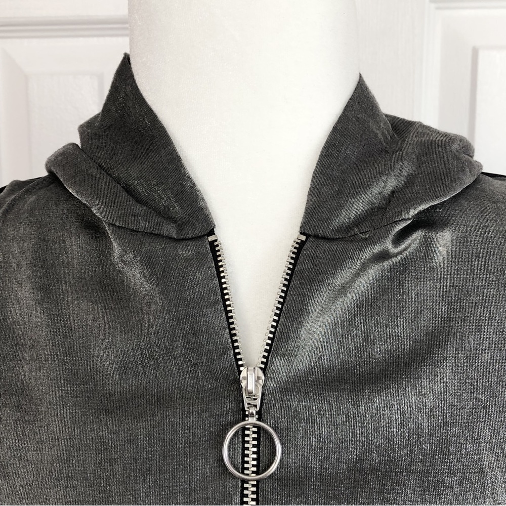 Zara Basic Black & Silver Metallic Snakeskin Prin… - image 3